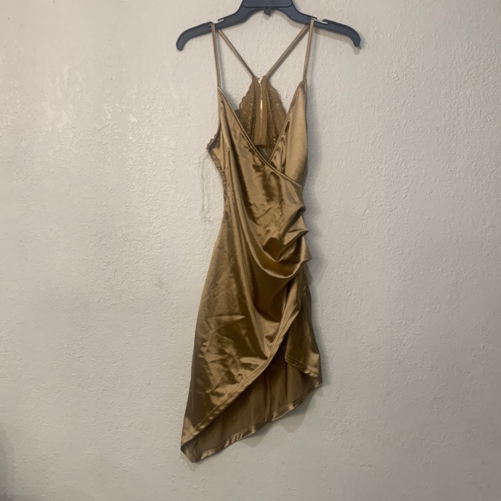 fashion nova gold short dress